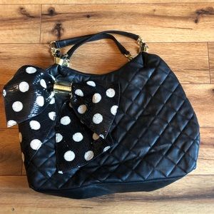 Betsey Johnson black quilted purse